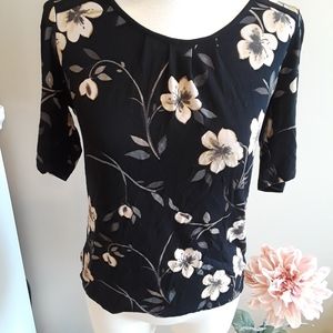 NEXT Floral Shirt 3/4 Length Top